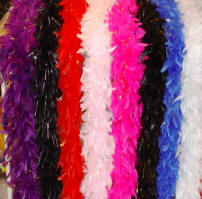 4ply Ostrich Feather Boas, Over 20 Colors to Pick Up (Baby Pink)