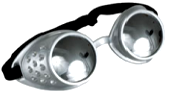  Atomic Ray Goggles silver with mirror