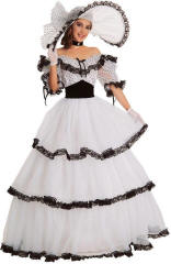 Southern Belle Costume Black & White 