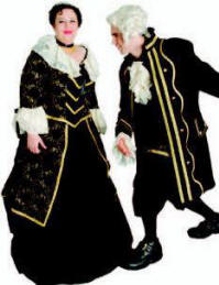 Colonial  Man & Lady Amadeus Colonial  Woman Costume