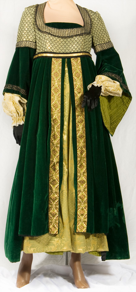 Renaissance Gown 15th Century with Byzantine Influence