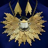 Egyptian Starburst Necklace & Earring Set