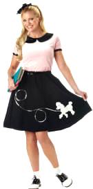 50's Hop Poodle Skirt & Top Costume 