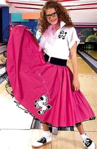 1950's Poodle Skirt Costume Complete Outfit 