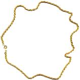 Gold Metal Chain Necklace 24"