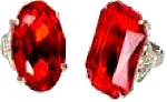 Red Stone Vampire Ring