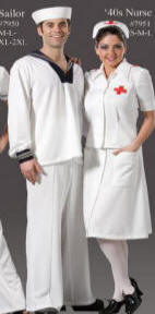 Navy Sailor Uniform Costume 1940's Nurse Costume
