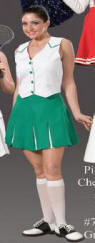 Cheer Leader Uniform Costume Pinup #9 - Green