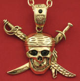 Pirate Skull & Sword Necklace