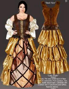 Pirate Wench Costume-Lady Pirate Costume 5/12 no use