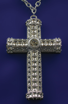 Large Silver Cross Necklace