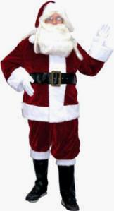 Velveteen Santa Claus Suit Costume