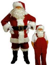 Velvet Overalls Santa Claus Suit Costume