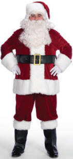 Velveteen Santa Claus Suit Costume