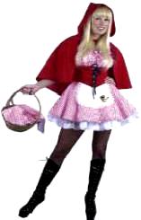 Sexy Little Red Riding Hood Costume with Petticoat Underskirt