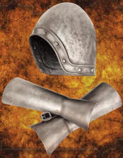 French Taunter Helmet with Vambraces