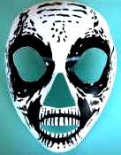 Full Face White Sugar Skull Mask