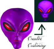 Purple Alien Mask - Blacklight Responsive