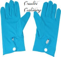 Deluxe Turquoise Nylon Glove w/Snap 