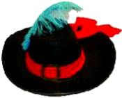Musketeer Hat w/Ostrich Plume
