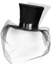 Burlesque Small Black Top Hat with Veil Hand Crafted