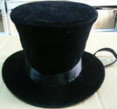 Burlesque Hat Hand Crafted Small Black Top Hat