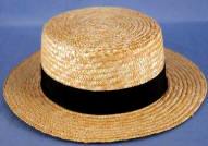Straw Skimmer Hat - Boater's Hat 