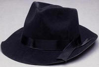 Flocked Gangster Hat