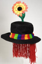 Clown Hat with Red Hair & Flower