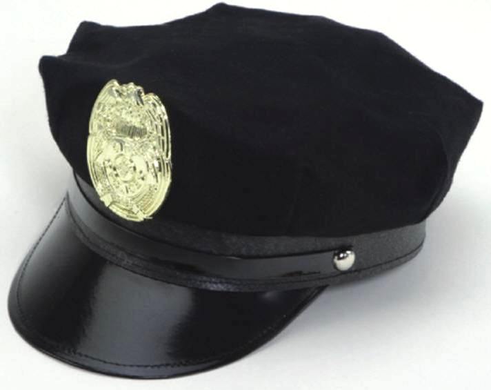 Police Hat with Badge - Cotton
