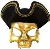 Pirate Skull Venetian Mask