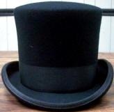 Black Top Hat Wool Felt 