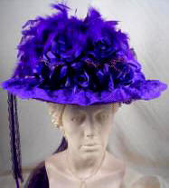 Victorian Touring Hat Ladies Classic Purple