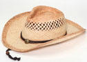 Distressed Straw Rafia Cowboy Hat