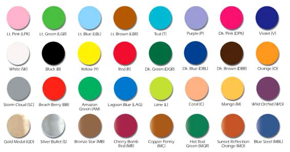 Mehron Paradise Makeup AQ Color Chart