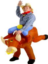 Inflatable Bull Rider Costume