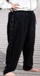 Renaissance, Medieval or Pirate Side Lace Up Pants