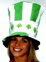 St. Patrick's Day Tall Velvet Hat