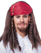 Buccaneer Pirate Wig Captain Jack Sparrow, Johnny Depp
