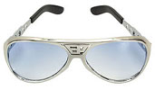 Elvis Classic Sunglasses Silver/Blue