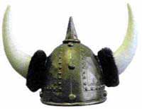 Viking Helmet with Fur Deluxe