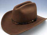 Wool Felt Crushable Cattleman Cowboy Hat w/Feather Band