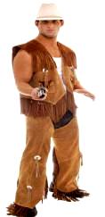 Cowboy Chaps and Vest Costume Genuine Leather