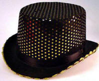 Sequin Top Hat Gold 