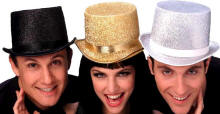 Silver or Gold Lam Top Hat 